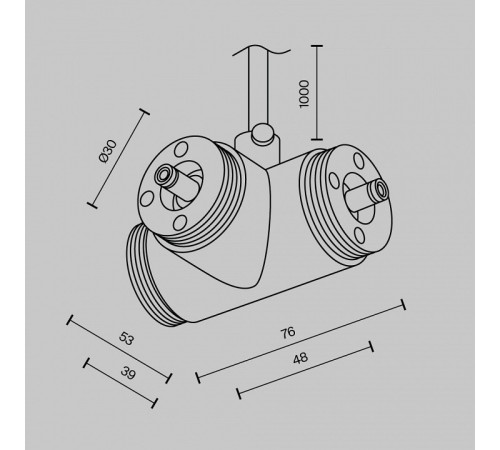 Токопровод T-образный центральный Maytoni CA015TC-P-B