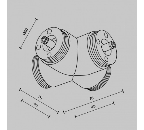 Соединитель X-образный для треков Maytoni CA017TX-B
