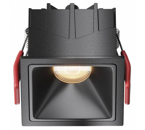 Встраиваемый светильник Maytoni Alfa LED 10 Вт 3000 K квадратный черный DL043-01-10W3K-SQ-B-1