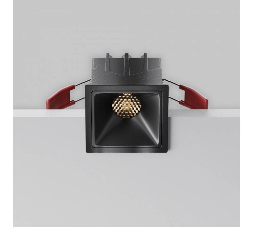 Встраиваемый светильник Maytoni Alfa LED 10 Вт 3000 K квадратный черный DL043-01-10W3K-SQ-B-1