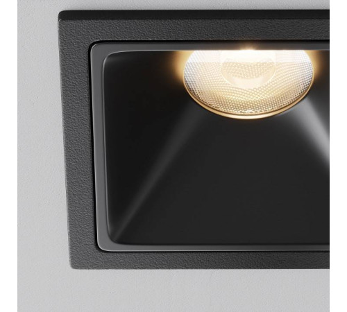 Встраиваемый светильник Maytoni Alfa LED 10 Вт 3000 K квадратный черный DL043-01-10W3K-SQ-B-1