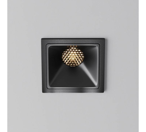 Встраиваемый светильник Maytoni Alfa LED 10 Вт 3000 K квадратный черный DL043-01-10W3K-SQ-B-1