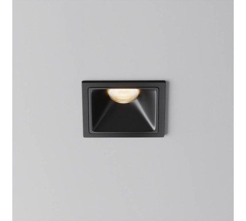 Встраиваемый светильник Maytoni Alfa LED 10 Вт 3000 K квадратный черный DL043-01-10W3K-SQ-B-1