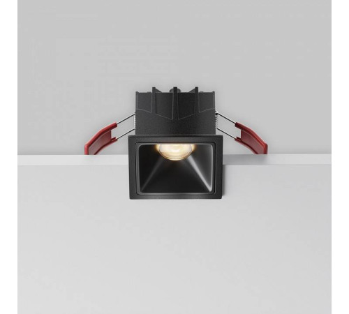 Встраиваемый светильник Maytoni Alfa LED 10 Вт 3000 K квадратный черный DL043-01-10W3K-SQ-B-1