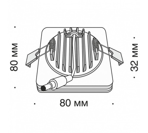Встраиваемый светильник Maytoni Phanton DL2001-L7B4K