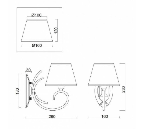 Бра Freya Gisela FR2013WL-01G