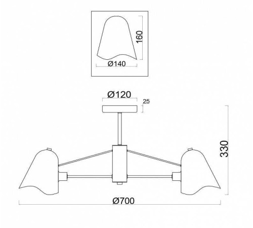 Люстра на штанге Freya Manon FR5037PL-05S