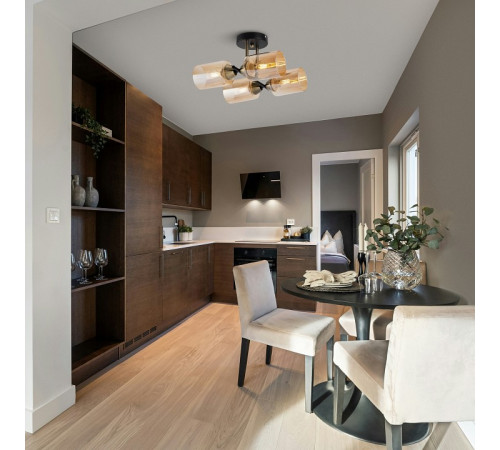 Люстра на штанге Freya Glow 4 лампы FR5129PL-04B