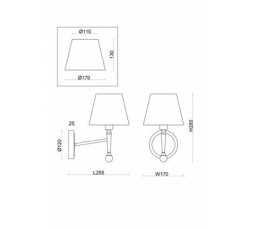 Бра Freya Rosemary FR5190WL-01BS1