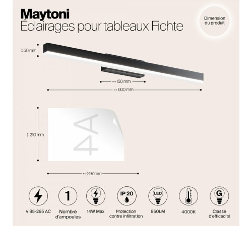 Подсветка для зеркала Maytoni Fichte MIR012WL-L14B4K