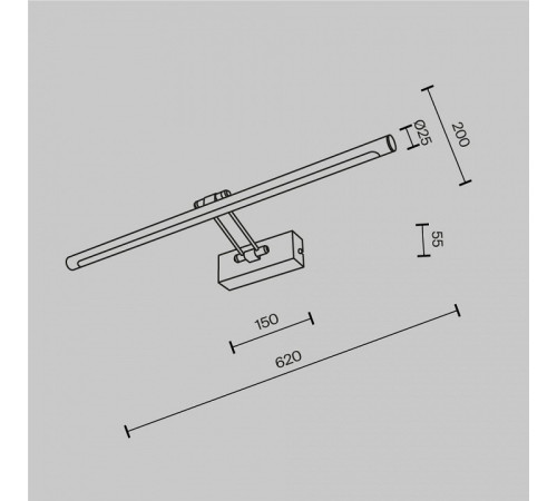 Подсветка для картины Maytoni MIR267WL-L14CH3K