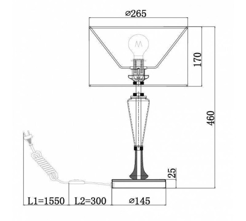 Настольная лампа Maytoni Alicante MOD014TL-01N