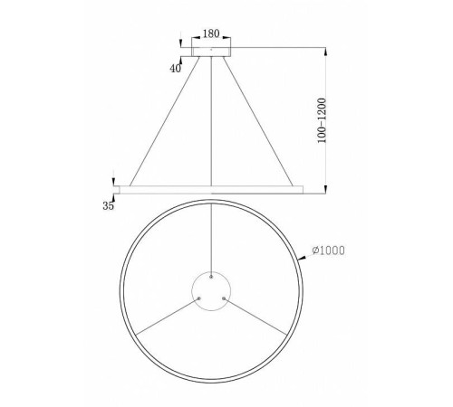 Подвесной светильник Maytoni Rim 54 Вт 4000K MOD058PL-L54W4K