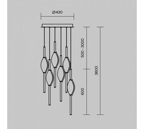Подвесной светильник Maytoni Foresight MOD347PL-L48BS3K