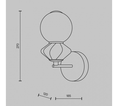 Бра Maytoni Brosche MOD362WL-L5GR3K