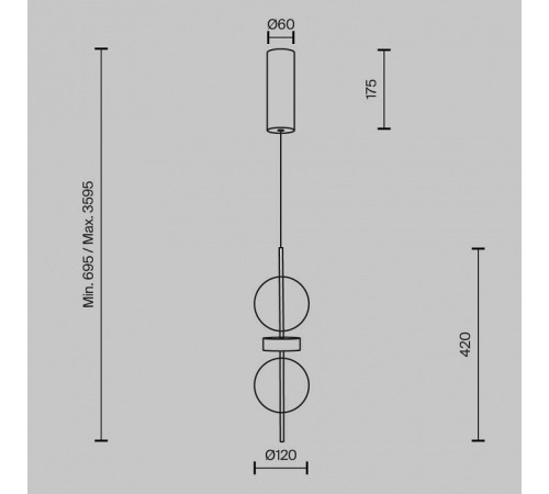 Подвесной светильник Maytoni Double Moon MOD478PL-L8B3K