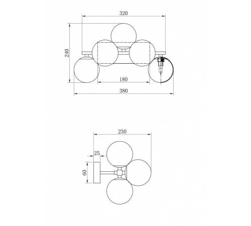 Светильник на штанге Maytoni Dallas MOD547WL-05G