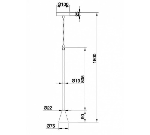 Подвесной светильник Maytoni Arrow 1xE27 P064PL-01W