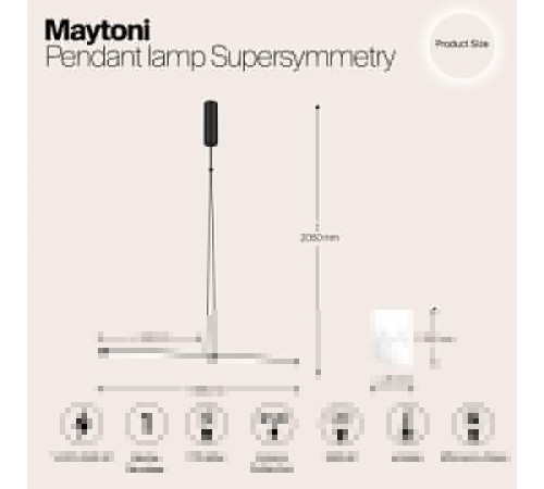 Подвесной светильник Maytoni Supersymmetry P096PL-L11BK