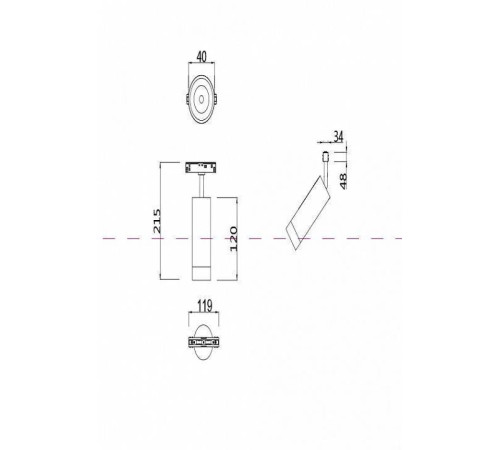 Светильник на штанге Maytoni Focus LED TR019-2-7W4K-B