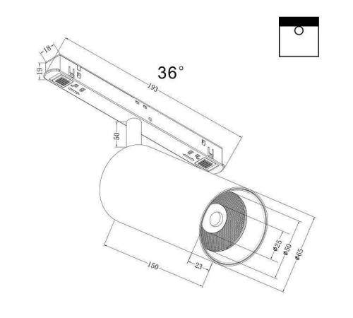 Светильник на штанге Maytoni Focus LED TR032-4-20W3K-M-DS-B