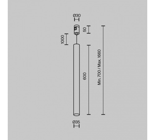 Подвесной светильник Maytoni Focus Led TR156-1-5W3K-PT