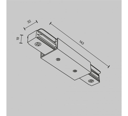 Соединитель линейный для треков Maytoni Accessories for tracks Unity TRA001CB-11B