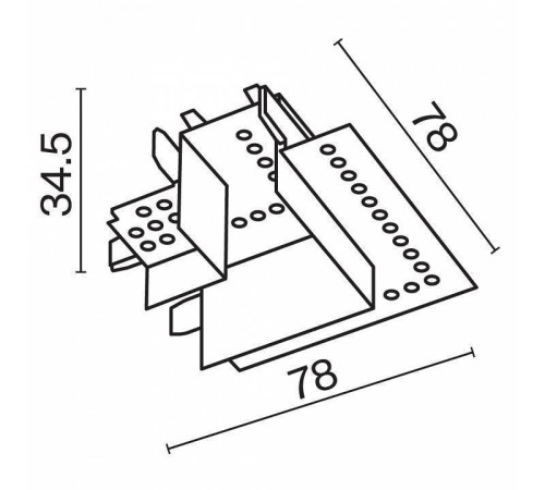 Соединитель угловой L-образный для треков встраиваемых Maytoni Accessories for tracks Radity TRA084CL-12B
