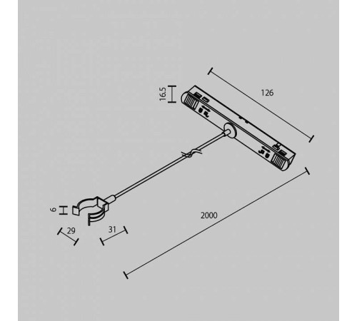 Подвес для трека Maytoni Accessories for tracks Exility TRA101SWT-2B