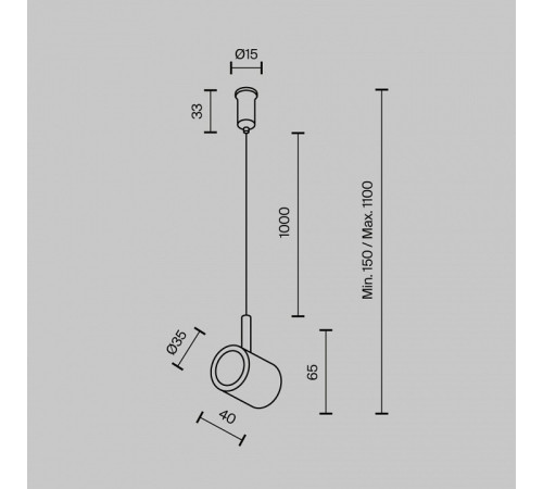 Подвес для трека Tau TRA154CSW-1BS
