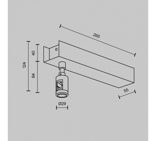 Основание на штанге с питанием Maytoni Flarity TRA156C-BB1-PT