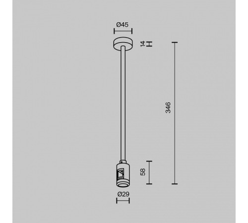 Основание на штанге Maytoni Accessories for tracks Flarity TRA158C-B1-PT