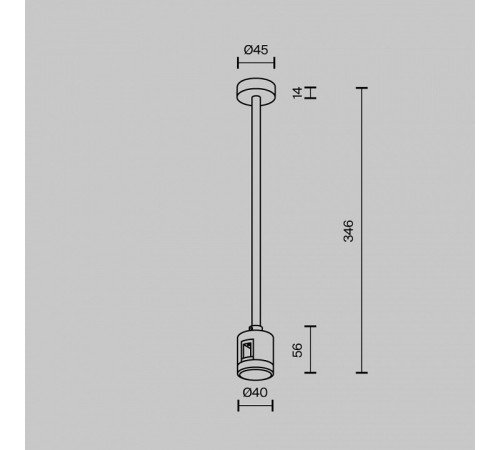 Основание на штанге Maytoni Accessories for tracks Flarity TRA158C-IPC1-PT