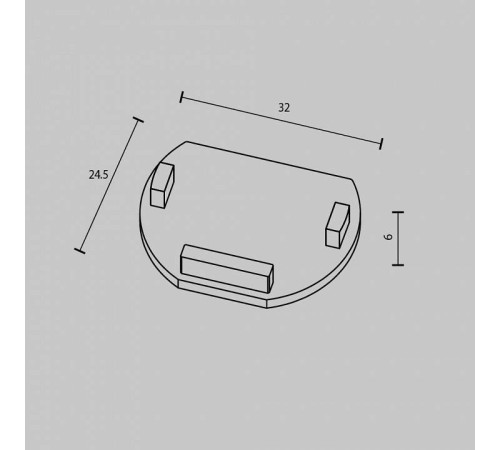 Заглушка для трека Maytoni Accessories for tracks Exility TRAM034EC-R-41B