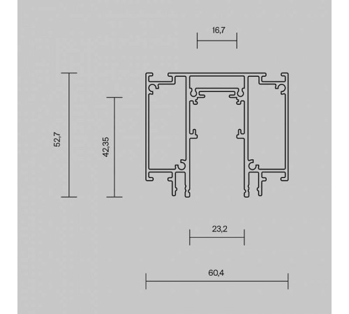 Трек встраиваемый Maytoni Busbar trunkings Exility TRX034D-422W