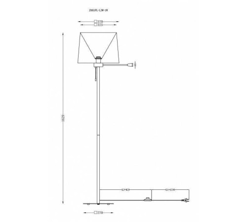 Торшер с подсветкой Maytoni Farel Z001FL-L3W-1W