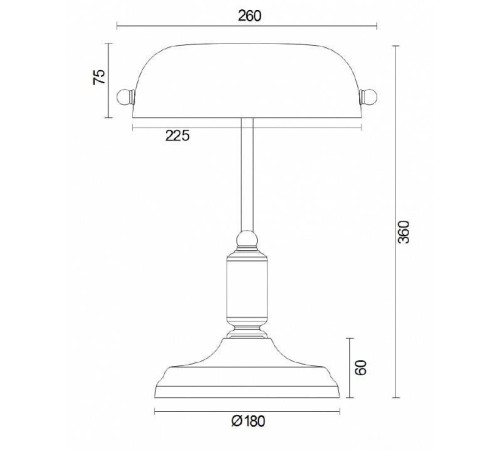 Настольная лампа офисная Maytoni Kiwi Z153-TL-01-BS