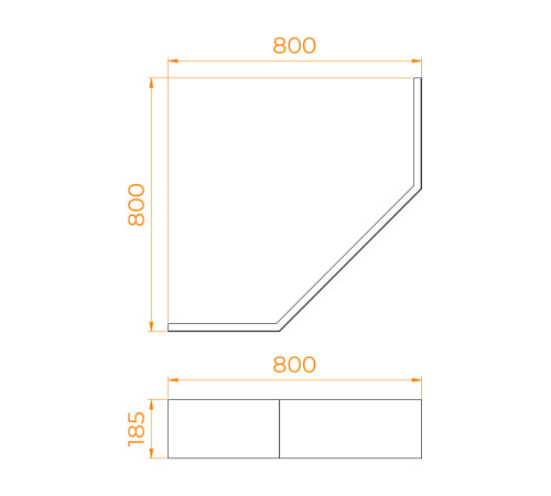 Экран для поддона RGW NT/STYLE 80x80 см 16230413-80