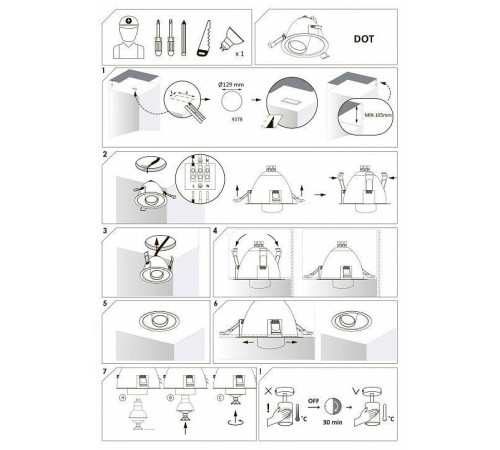 Встраиваемый светильник Nowodvorski Dot 9378