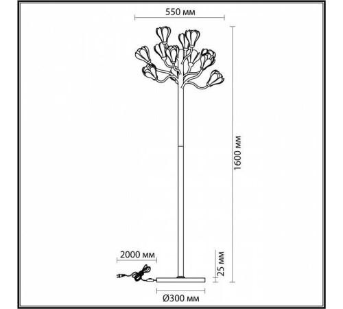 Торшер Odeon Light Gardi 5090/12F