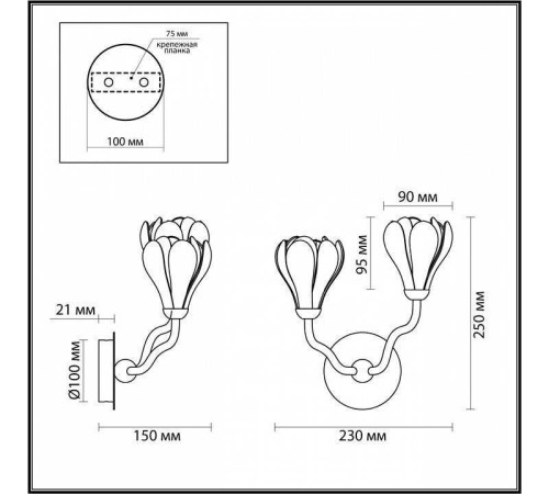 Бра Odeon Light Gardi 5090/2W