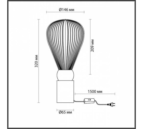 Настольная лампа декоративная Odeon Light Elica 5402/1T