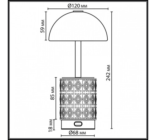 Настольная лампа декоративная Odeon Light Lulu 5453/3TL