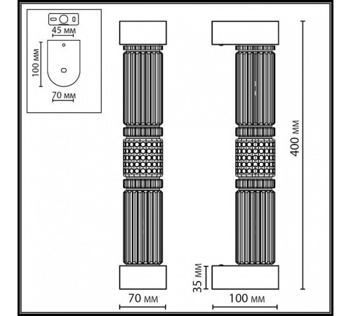 Накладной светильник Odeon Light COLLIER 5455/12WL