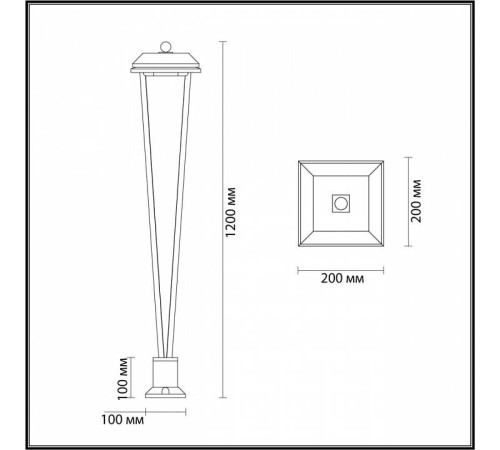 Наземный высокий светильник Odeon Light Bearitz 6655/12GA3