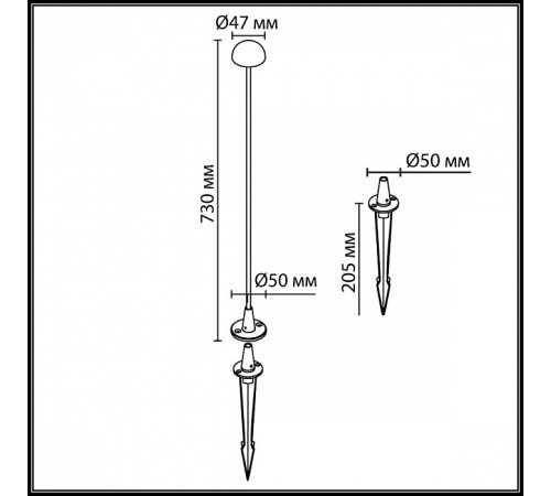 Наземный низкий светильник Odeon Light VERDE 7122/4GLA
