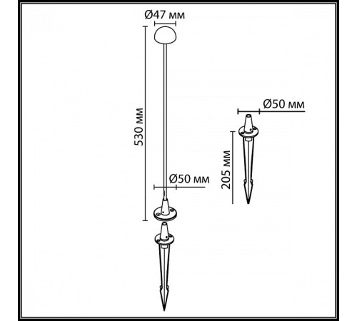Наземный низкий светильник Odeon Light VERDE 7122/4GL