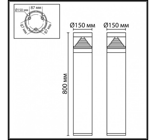Наземный низкий светильник Odeon Light Hulk 7140/20GLA