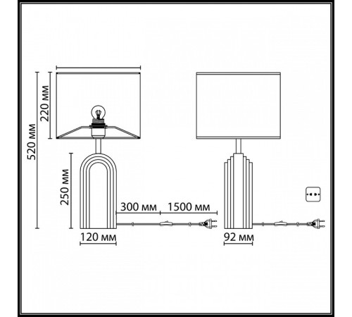 Настольная лампа декоративная Odeon Light MIDCENT 7172/1T