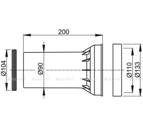 Удлинительная часть для унитаза AlcaPlast M902